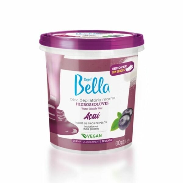 CERA HIDROSSOLÚVEL 600G - DEPIL BELLA-acai