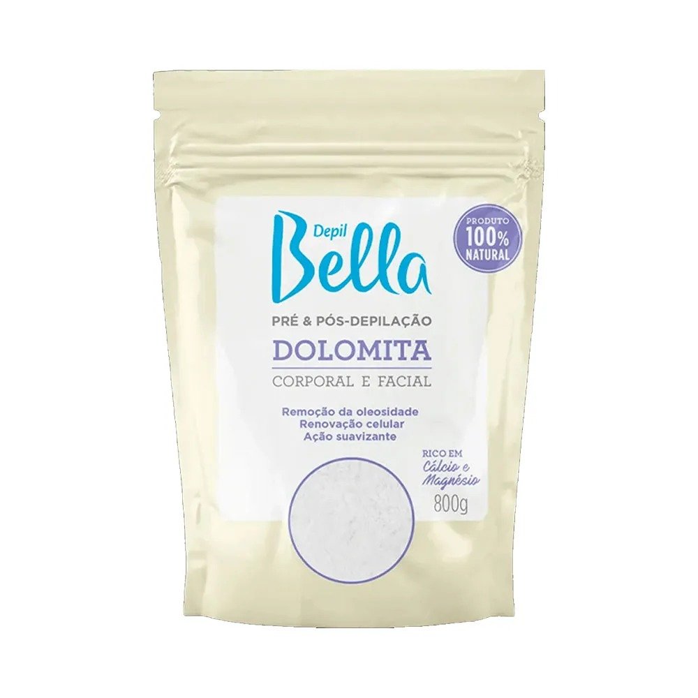 Dolomita Pré & Pós Depilação Corporal e Facial 800g - Depil Bella