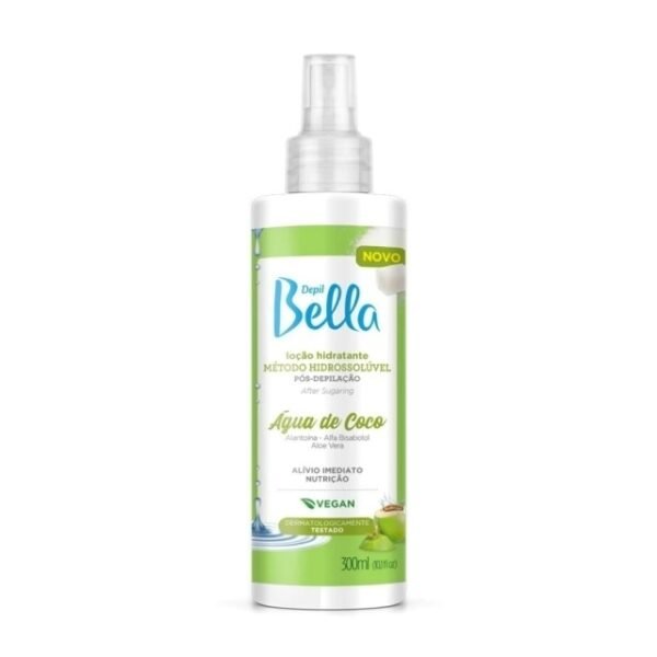 LOÇÃO HIDRATANTE PÓS-DEPILAÇÃO ÁGUA DE COCO MÉTODO HIDROSSOLÚVEL 300ML - DEPIL BELLA